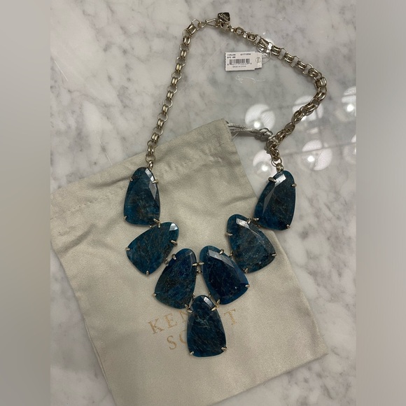Kendra Scott Harlow Aqua 14K gold Necklace - Picture 7 of 10